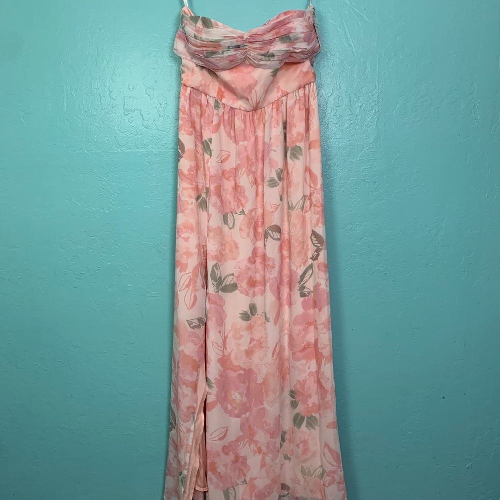 Plum pretty sugar maxi floral tube top dress